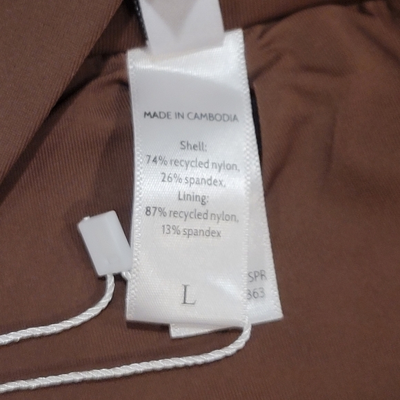 Andie Swim Espresso Brown Bandeau Padded Scala bikini top size L NWT - Picture 6 of 10